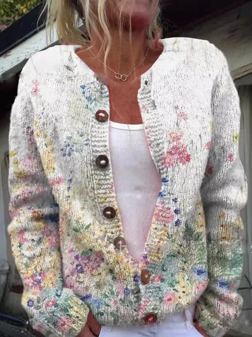 Chloe - Floral Pattern Cardigan