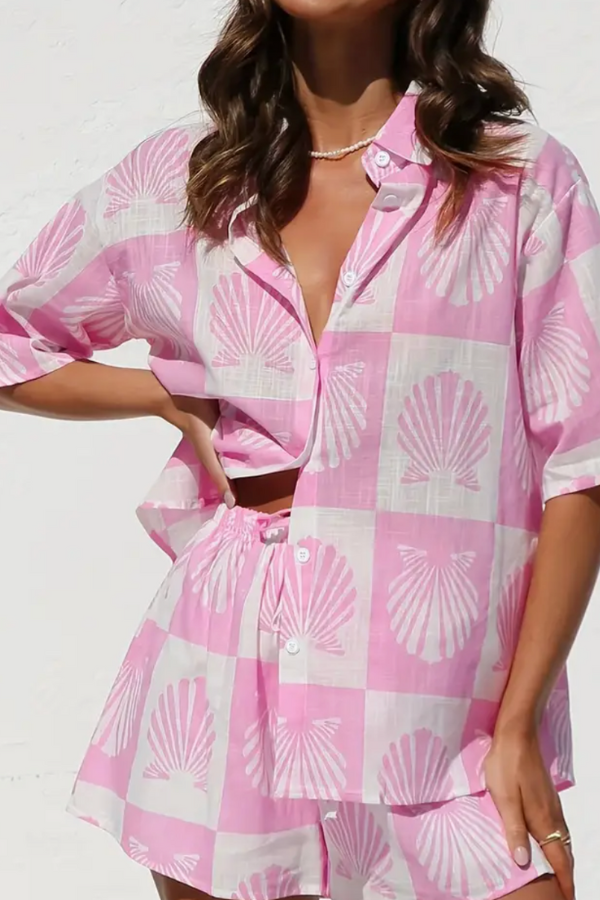 Delaney - Coastal Check Lounge Set