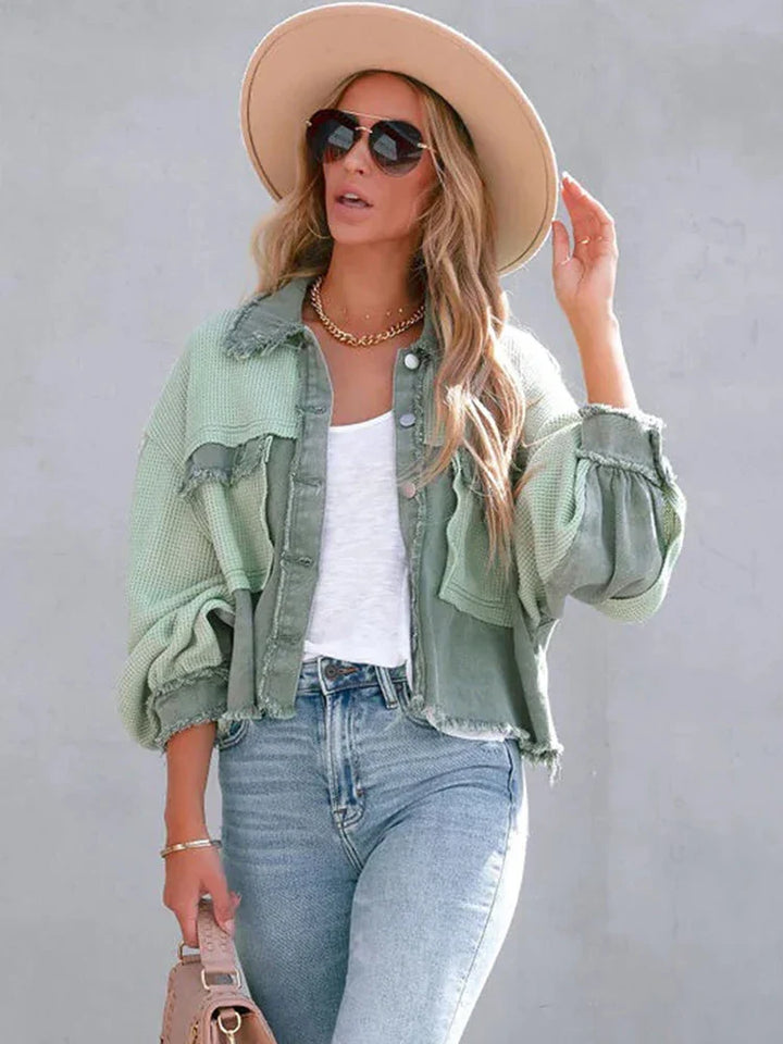 Gabriella - Patchwork Cropped Jacket