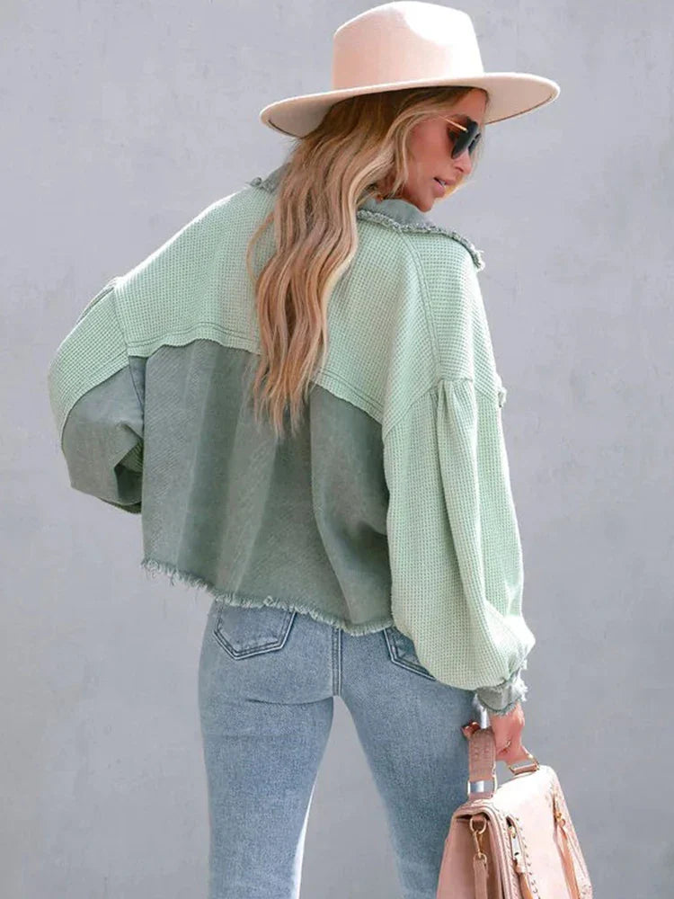 Gabriella - Patchwork Cropped Jacket