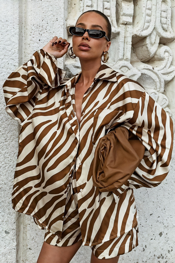 Dahlia - Zebra Print Lounge Set