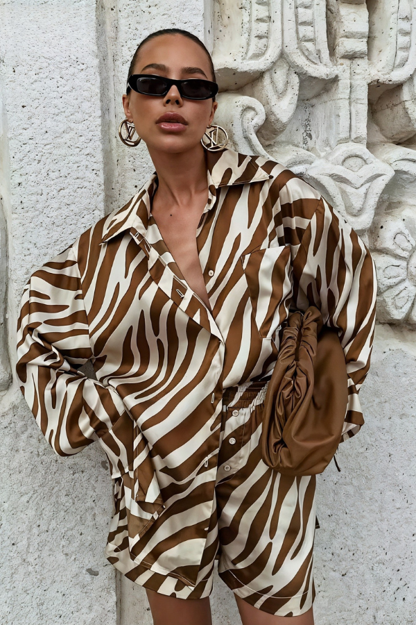 Dahlia - Zebra Print Lounge Set