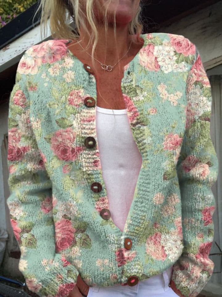 Chloe - Floral Pattern Cardigan
